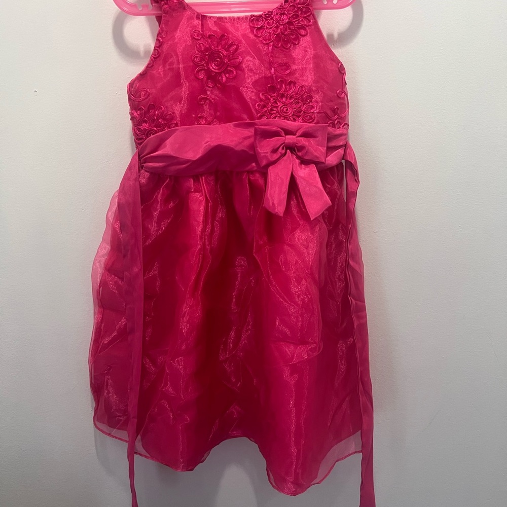 Pink Floral Kids Dress